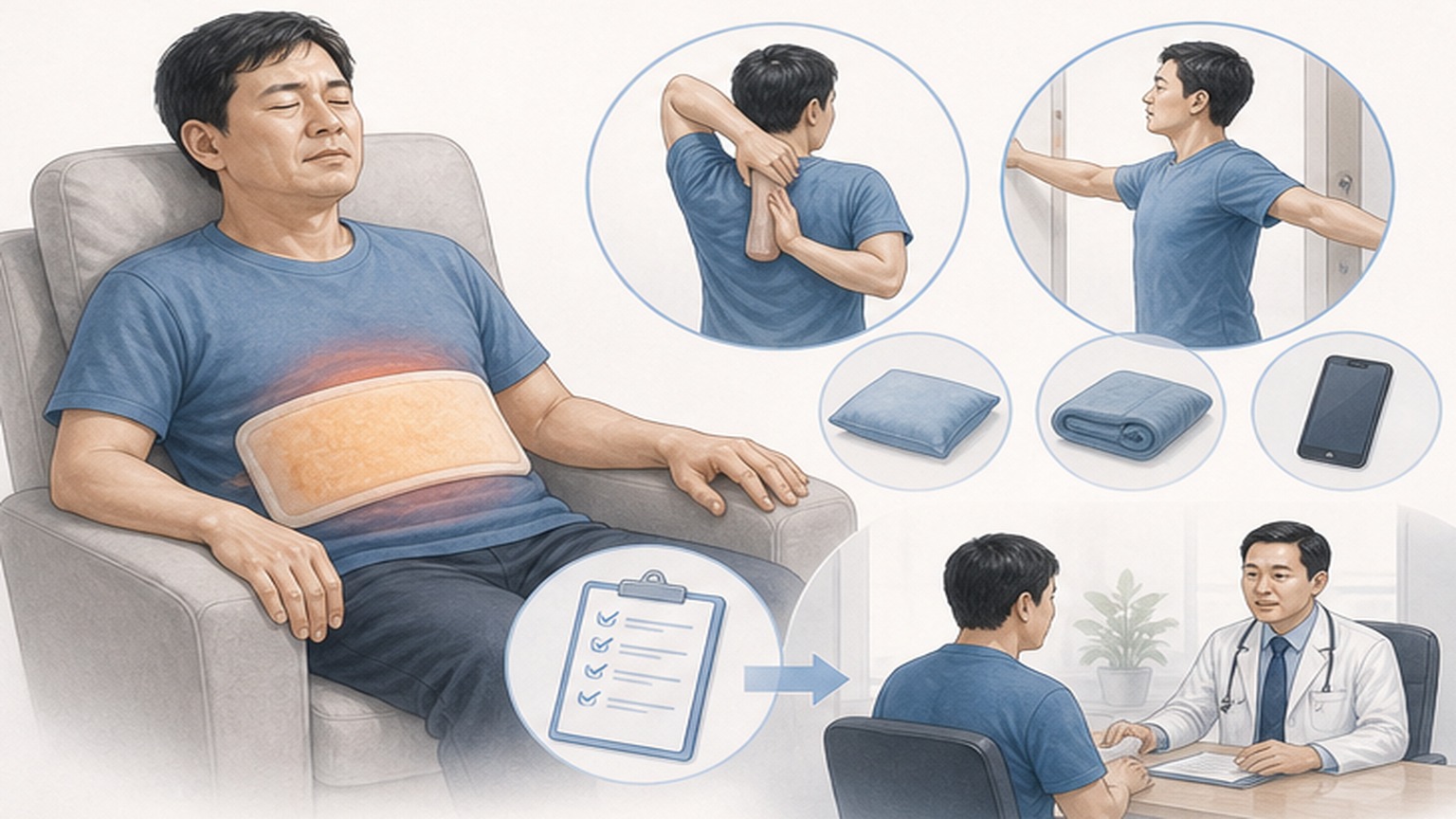 집에서의 자가 관리법 설명 이미지