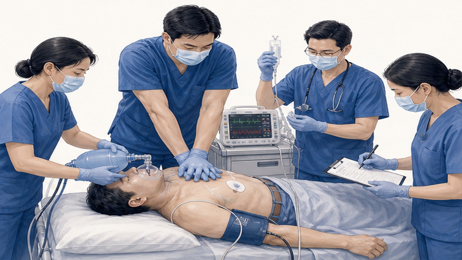 Code Blue 시 6가지 역할 설명 이미지