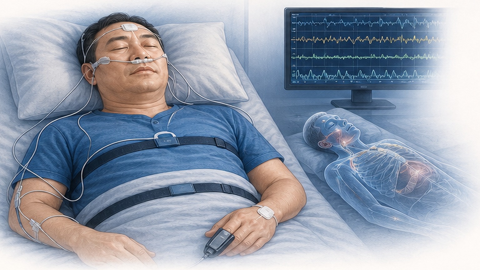 정확한 진단 — 수면다원검사 (PSG) 설명 이미지